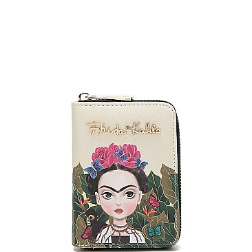 Frida Kahlo Authentic Cactus Series Zip-Around Bi-Fold Wallet