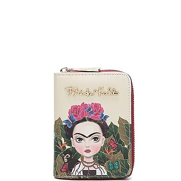 Frida Kahlo Authentic Cactus Series Zip-Around Bi-Fold Wallet