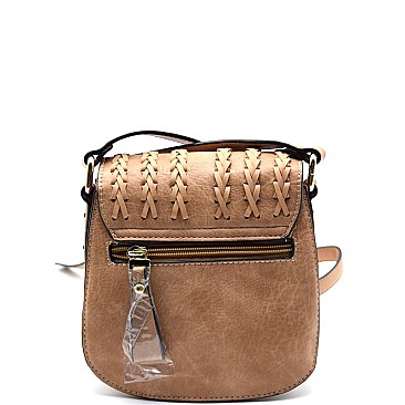 FL1144-LP  Braided and Studed Quality Fashion Cross Body