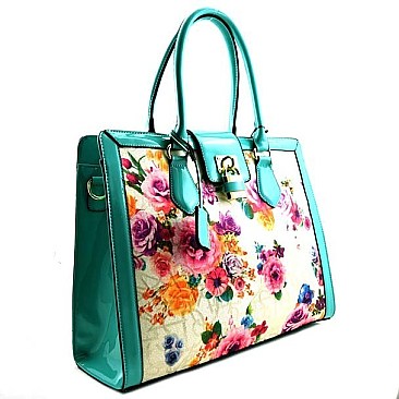 Spring Season Flower Print Divine Tote Purse