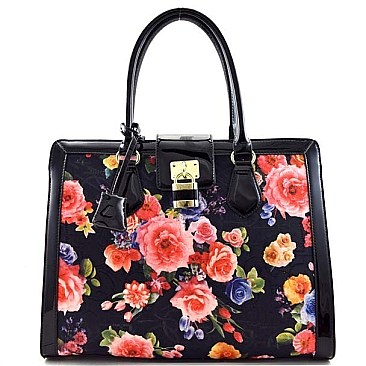 Spring Season Flower Print Divine Tote Purse