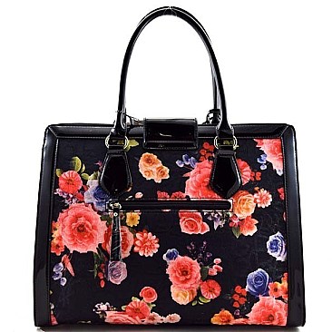 Spring Season Flower Print Divine Tote Purse