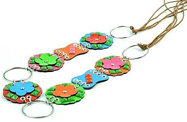 Big Circle Ring & Flower Chain Belt -FLOWER-BELT