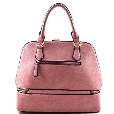 Elaborate Zipper Design Chichi Dome Style Satchel