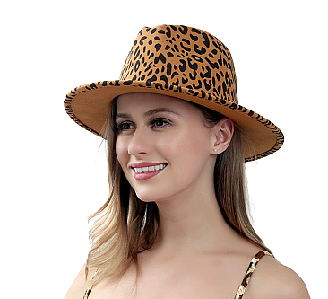 Animal Print - LEOPARD Fedora Hat for Women