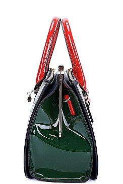 Nicole Lee LONG STRAPPED PRINT SATCHEL