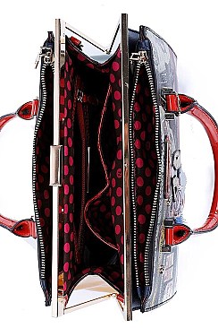 Nicole Lee LONG STRAPPED PRINT SATCHEL