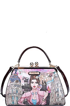 Nicole Lee STYLISH CHIC PRINT SATCHEL