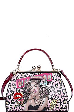 Nicole Lee STYLISH CHIC PRINT SATCHEL