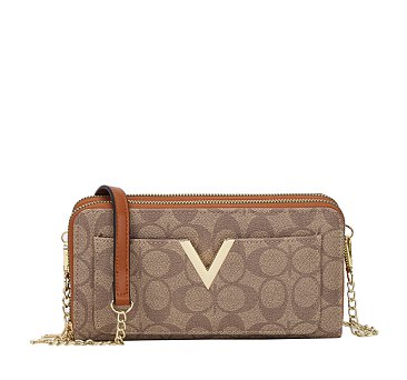 oval print wallet