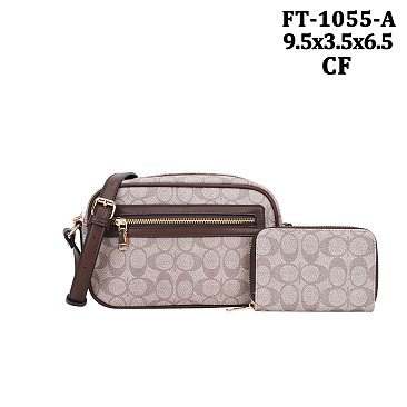Oval Monogram Crossbody Bag With Wallet