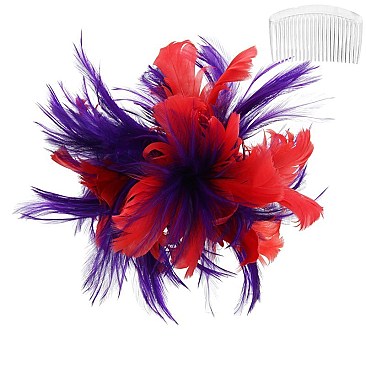 Classy Fascinator with Bendable Feather Hair Comb