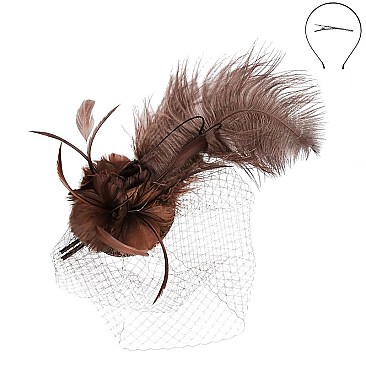 Fashionable Feather Headband W/long Feather