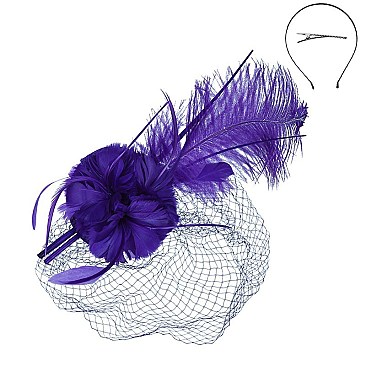 Fashionable Feather Headband W/long Feather