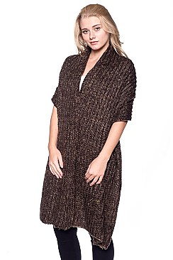 Stylish Button Accent Knitted Shawl FM-A50052