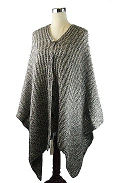 Stylish Button Accent Knitted Shawl FM-A50052