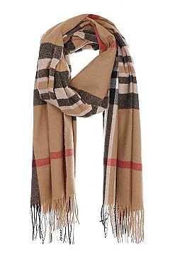Animal PRINT OBLONG TASSEL SCARF