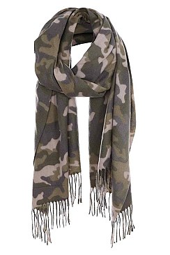 Animal PRINT OBLONG TASSEL SCARF