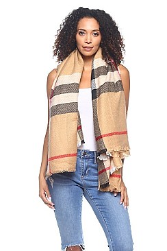 Classy Plaid Blanket/Scarves/Shawls FM-AO506