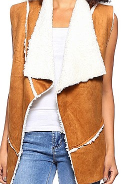 Fashionable Faux Shearling Vest FM-AO635