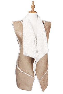 Fashionable Faux Shearling Vest FM-AO635