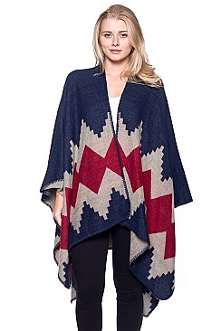 Multi Tone Fashion Poncho/Shawl FM-AV178