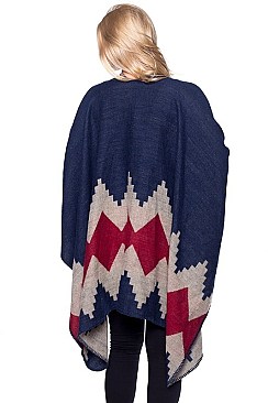 Multi Tone Fashion Poncho/Shawl FM-AV178