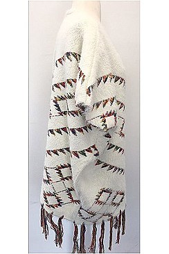 Stylish Multi Tone Tassel Accent Vest FM-AV191