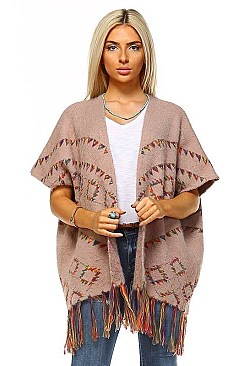 Stylish Multi Tone Tassel Accent Vest FM-AV191