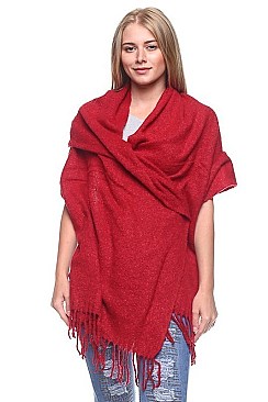 Pack of 12 Oversized Fleece Scarves with Tassel FM-GMSF004