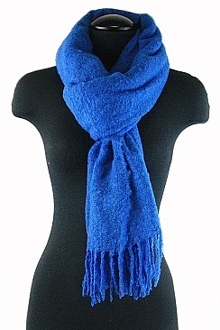 Pack of 12 Oversized Fleece Scarves with Tassel FM-GMSF004