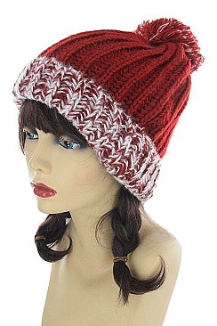 Dressy Pom Pom Crochet Beanies FM-HT4774