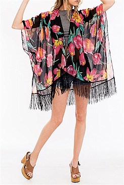 PACK OF ( 6 PCS ) FLORAL PRINT KIMONO  MH-FTZKSF203