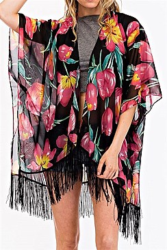 PACK OF ( 6 PCS ) FLORAL PRINT KIMONO  MH-FTZKSF203