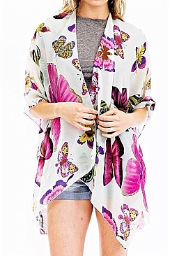 PACK OF ( 6 PCS ) BUTTERFLY PRINT KIMONO MH-FTZKSF205