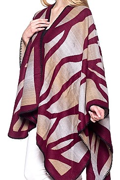 Multi Tone Fashion Winter Poncho/Shawl