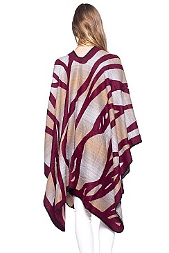Multi Tone Fashion Winter Poncho/Shawl
