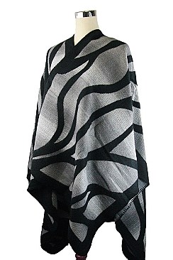 Multi Tone Fashion Winter Poncho/Shawl