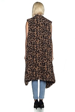 Stylish Leopard Faux Fur Vest FM-AV243