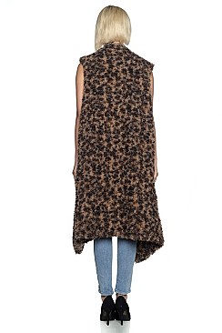 Stylish Leopard Faux Fur Vest FM-AV243