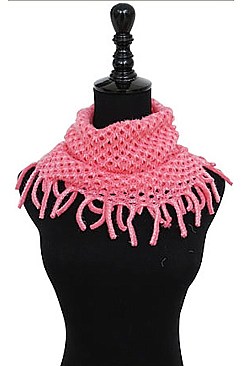 PACK OF (12 PIECES) Fringe Tunnel Scarves FM-SCF1101