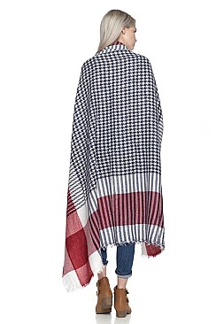 Pack of 6 piece Stylish Multi Tone Plaid Pattern Shawl Scarves FM-SCF2089