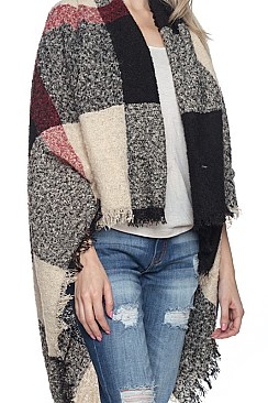 Pack of 6 piece Stylish Multi Tone Plaid Pattern Shawl Scarves FM-SCF2090
