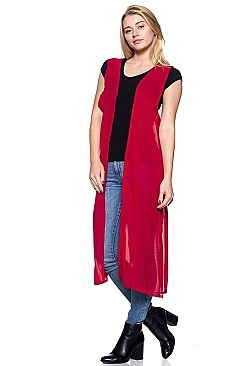 Solid Sheer Kimono FM-SF148
