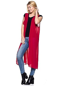 Solid Sheer Kimono FM-SF148