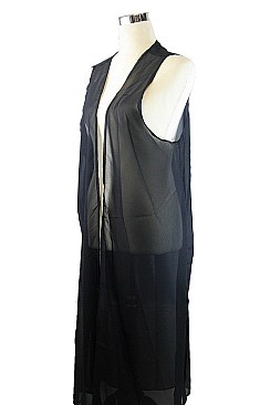 Solid Sheer Kimono FM-SF148