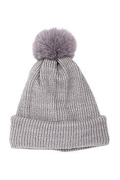 PACK OF 12  2-IN-1 FASHION POMPOM BEANIE AND SCARF