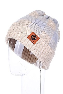 PACK OF 12 FASHION PLAID BEANIES