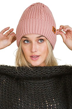 PACK OF 12 ASSORTED COLOR UNIQUE DETACHABLE POMPOM BEANIE