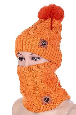 PACK OF 12 FASHION BEANIE AND NECK WARMER SET